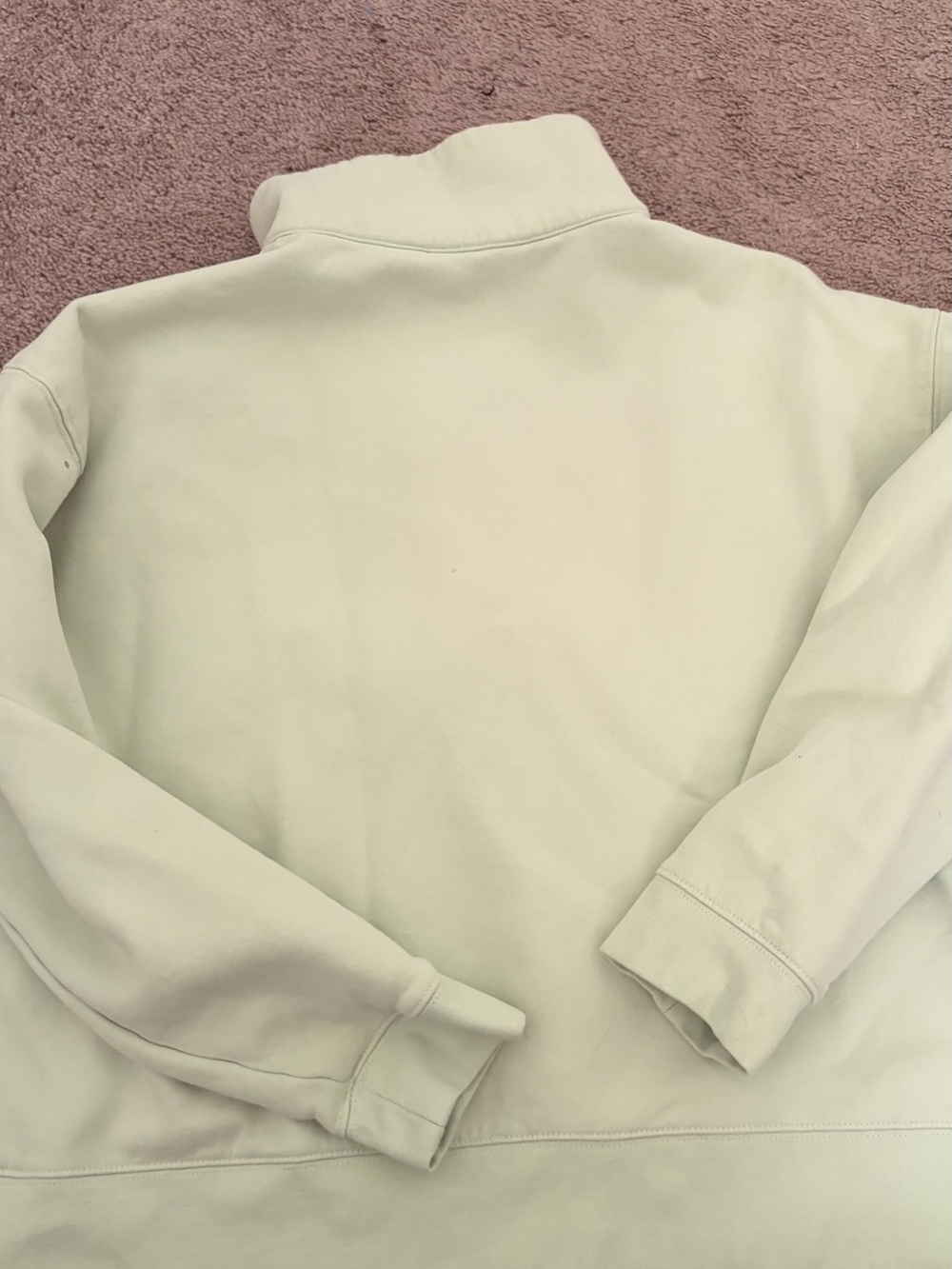 Lands' End Fleece-Lined Crewneck in Pale Mint
